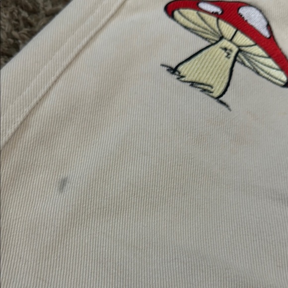 Butter goods X Smurf Embroidered Cream Pants - Picture 8 of 8